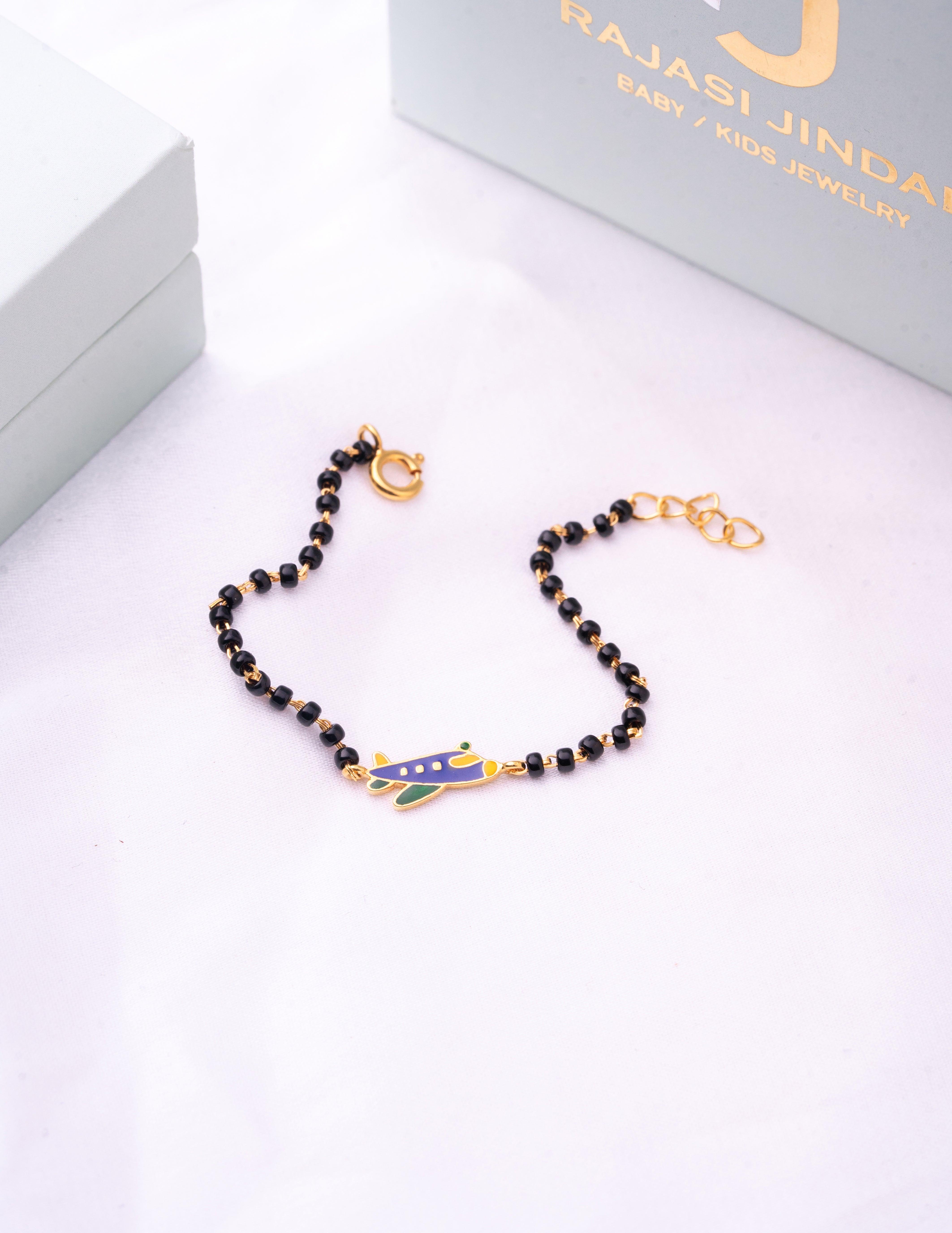 Aeroplane Nazariya for babies — BIS Hallmarked evil eye nazariya, by Rajasi Jindal