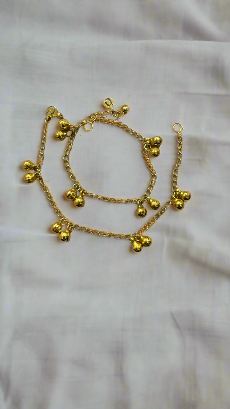 Chan Chan Ghungroo Silver Payal PAIR