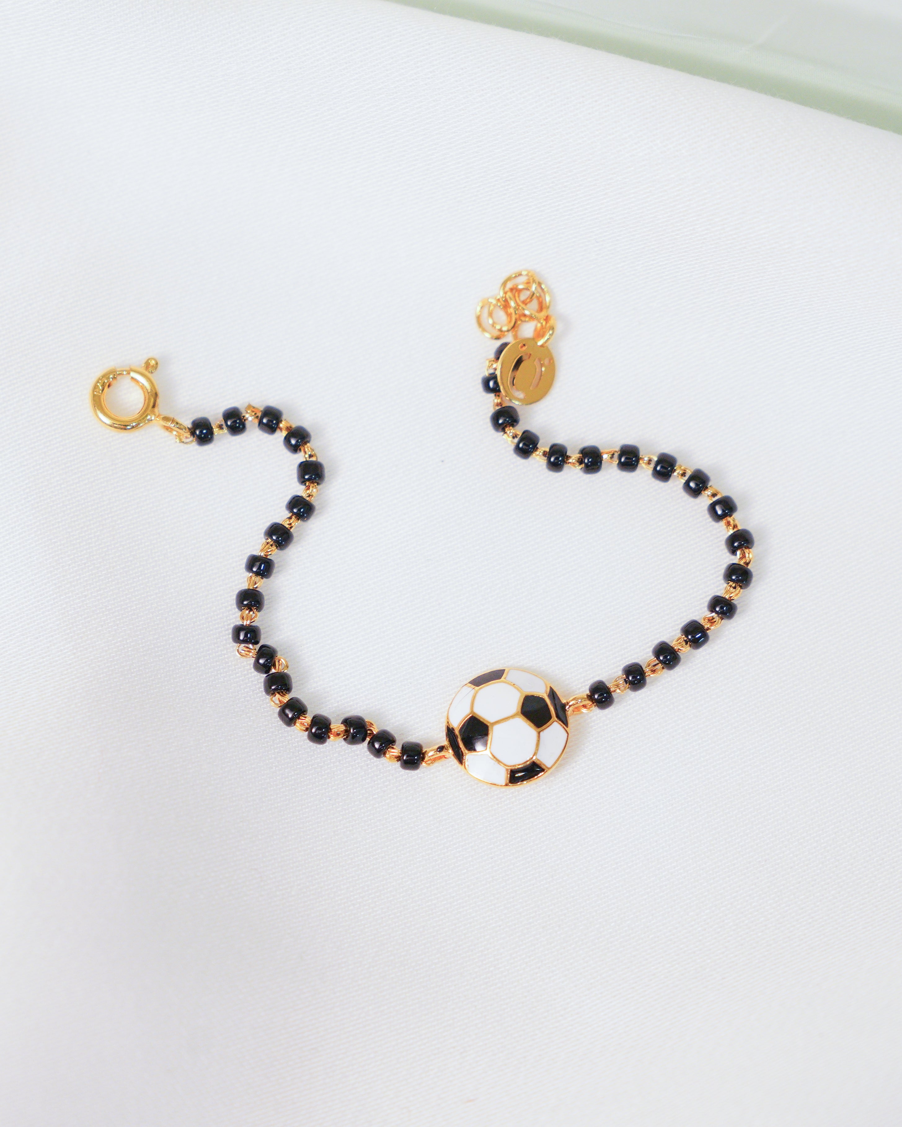 Football Gold Nazariya for babies — BIS Hallmarked gold evil eye, by Rajasi Jindal