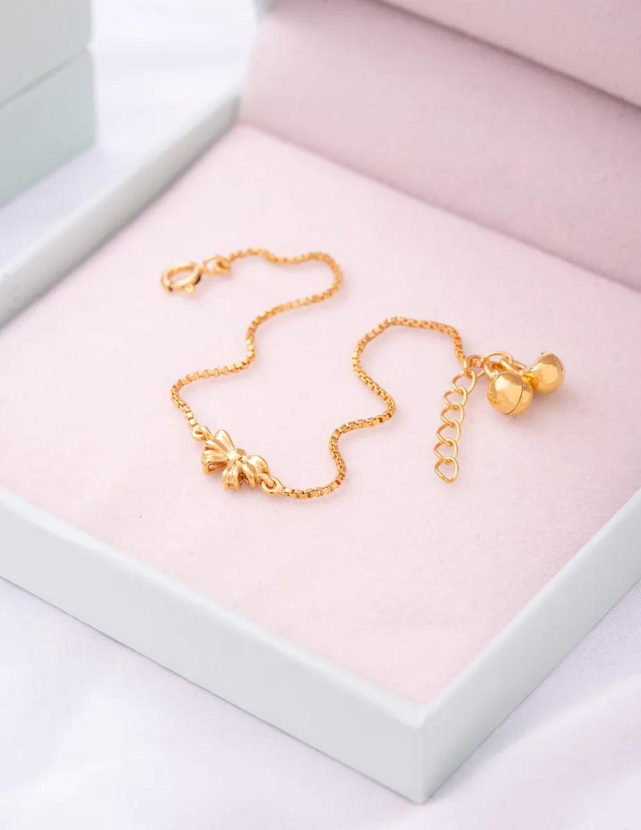 Bow Silver Payal pair for babies — BIS Hallmarked 925 silver anklets, by Rajasi Jindal