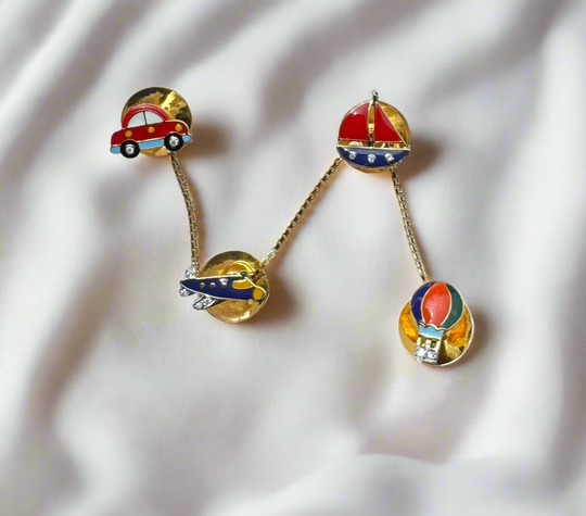 Studded Transport Collection Cufflinks / Kurta Buttons