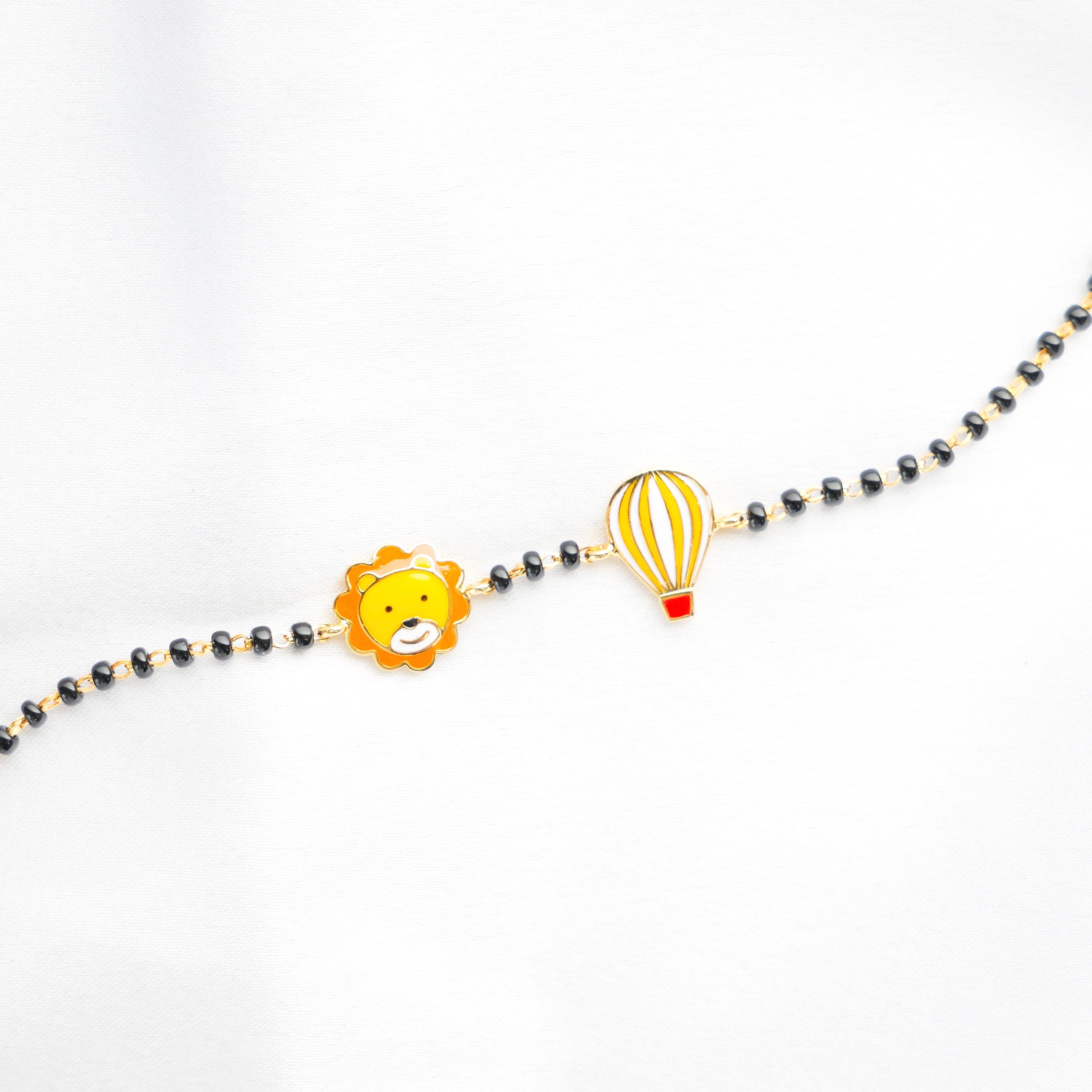 Fierce Hot Air Balloon Gold Nazariya for babies — BIS Hallmarked gold evil eye, by Rajasi Jindal
