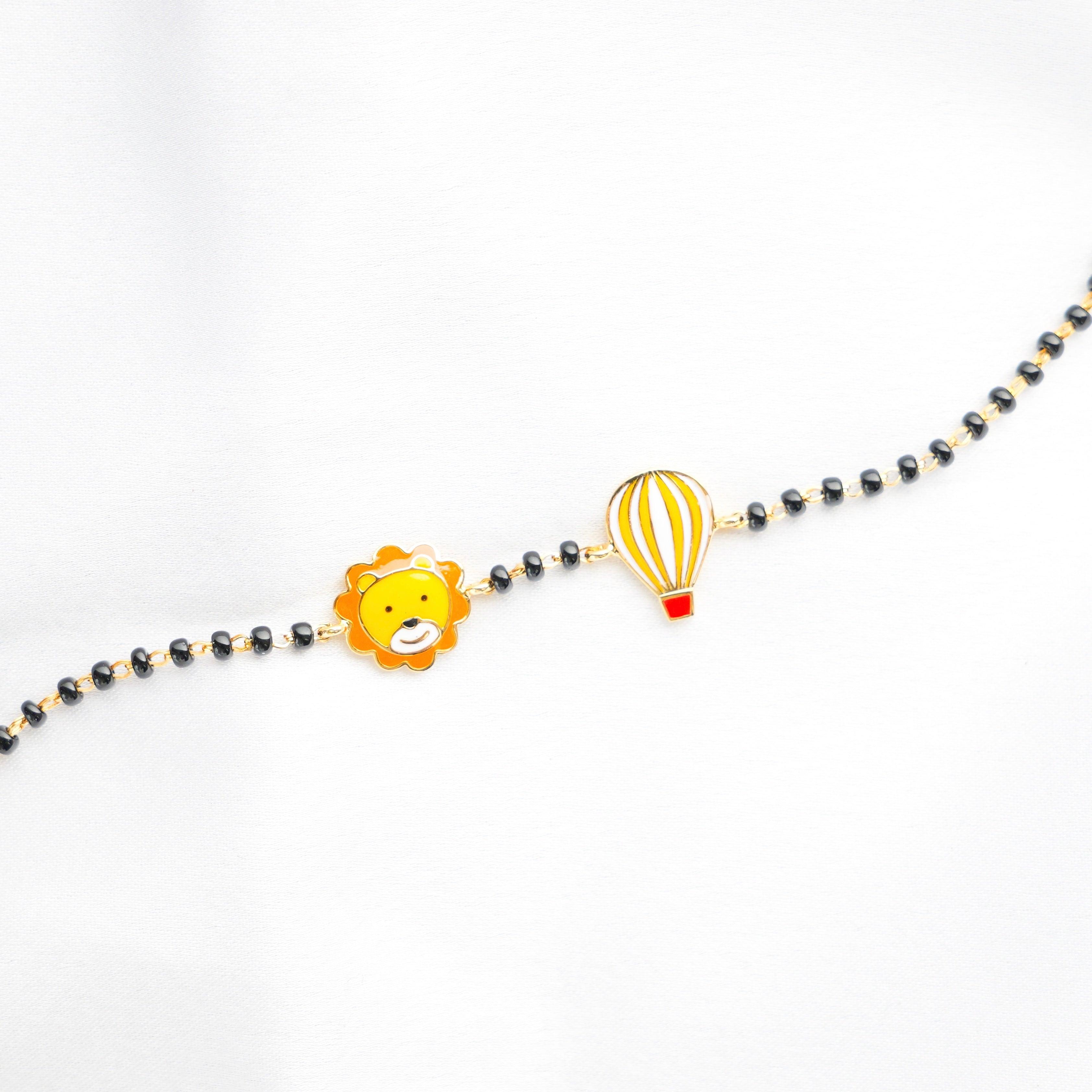 Fierce Hot Air Balloon Gold Nazariya for babies — BIS Hallmarked gold evil eye, by Rajasi Jindal