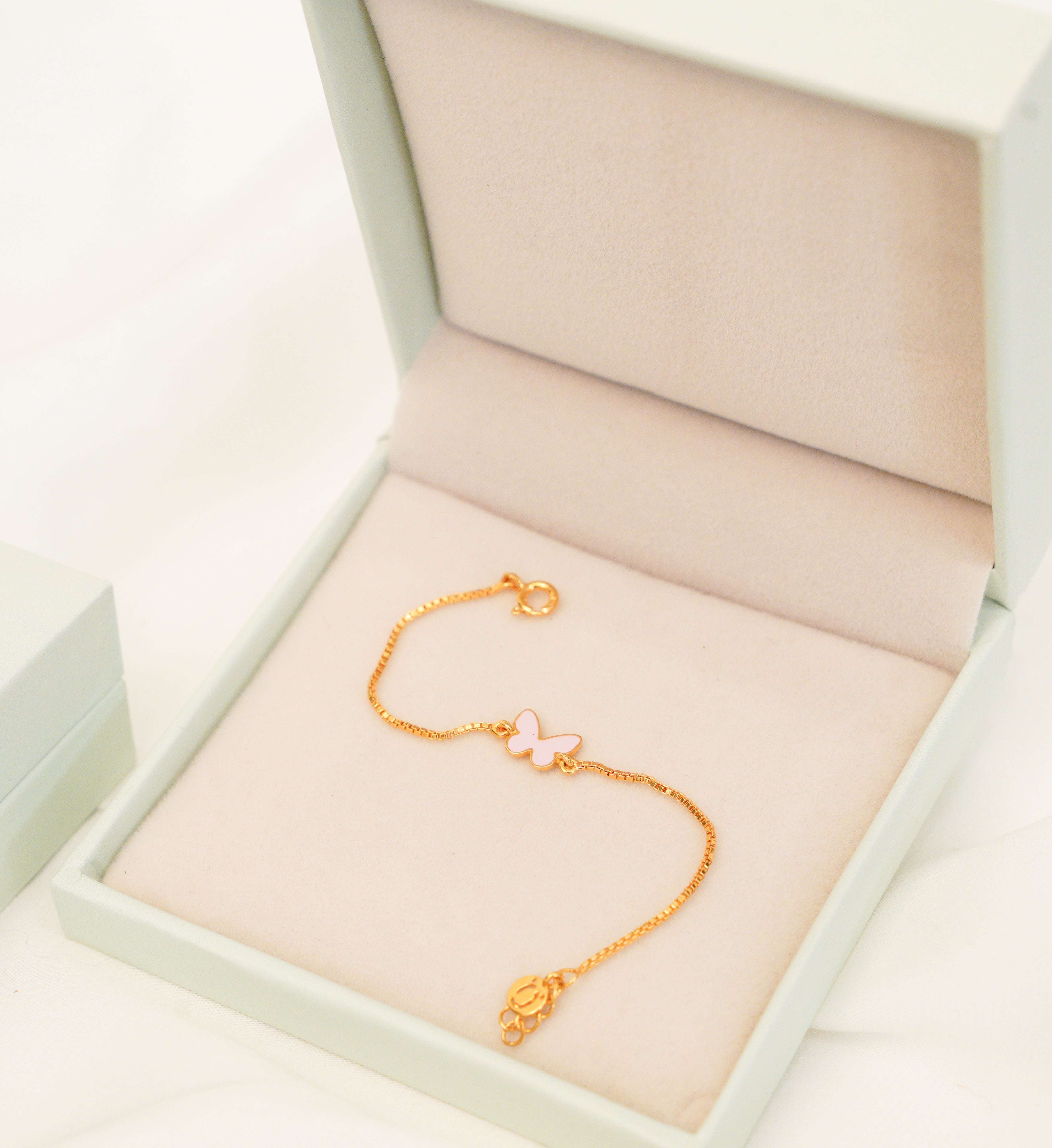 Blush Butterfly Bracelet for babies and kids — BIS Hallmarked, by Rajasi Jindal