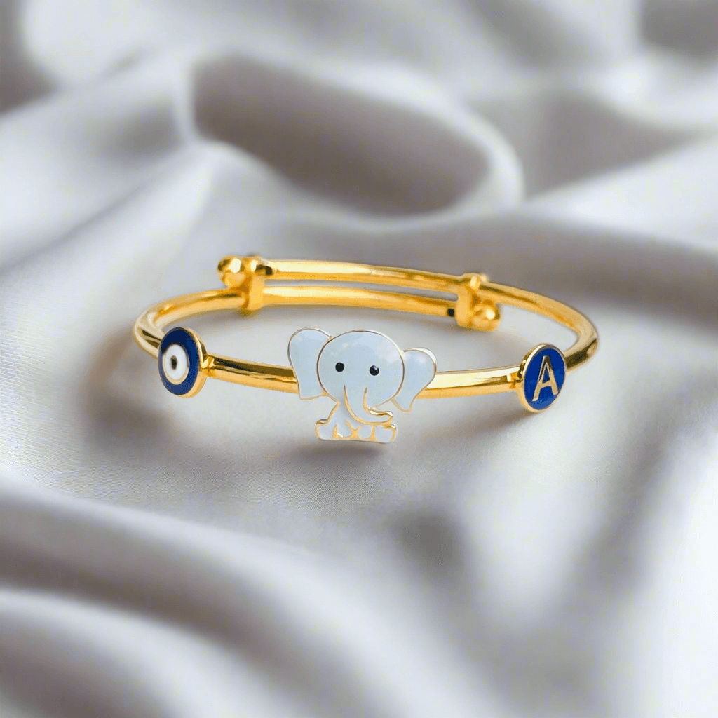 Elephant evil eye Adjustable Bangle