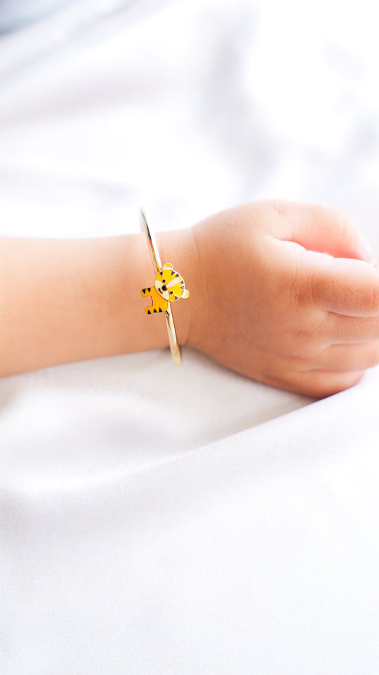 Tiger Silver Adjustable Bangle