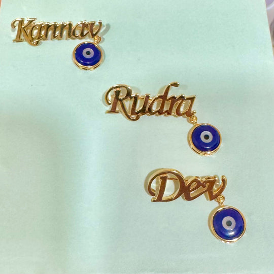 Name Evil eye Brooch / Lapel Pin