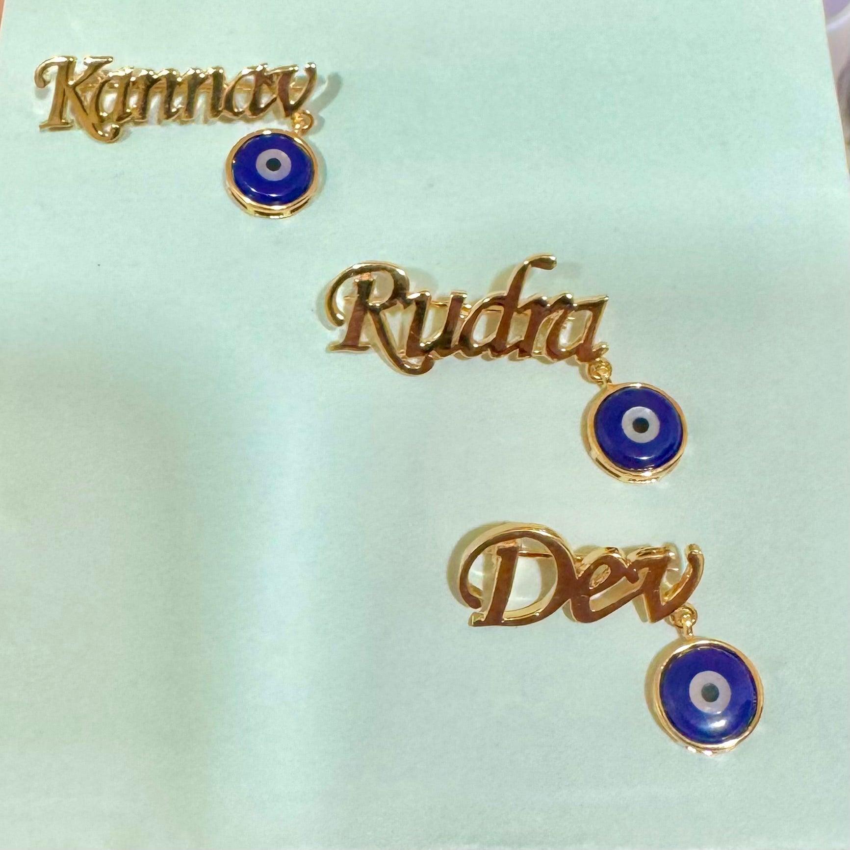 Name Evil eye Brooch / Lapel Pin