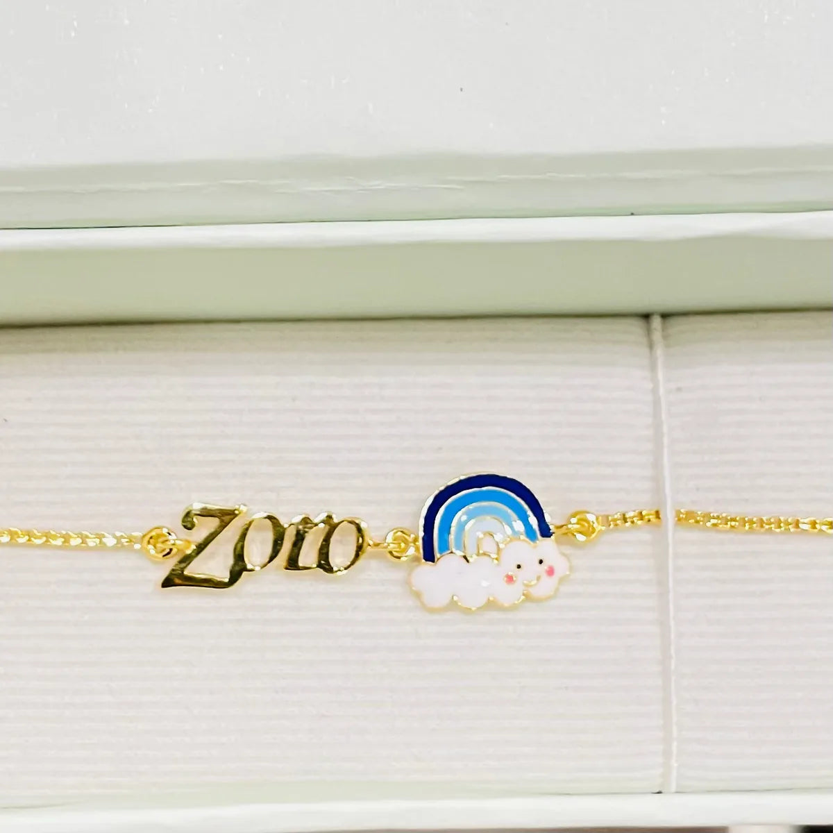 Name Customisation with Rainbow Bracelet for babies — BIS Hallmarked, by Rajasi Jindal