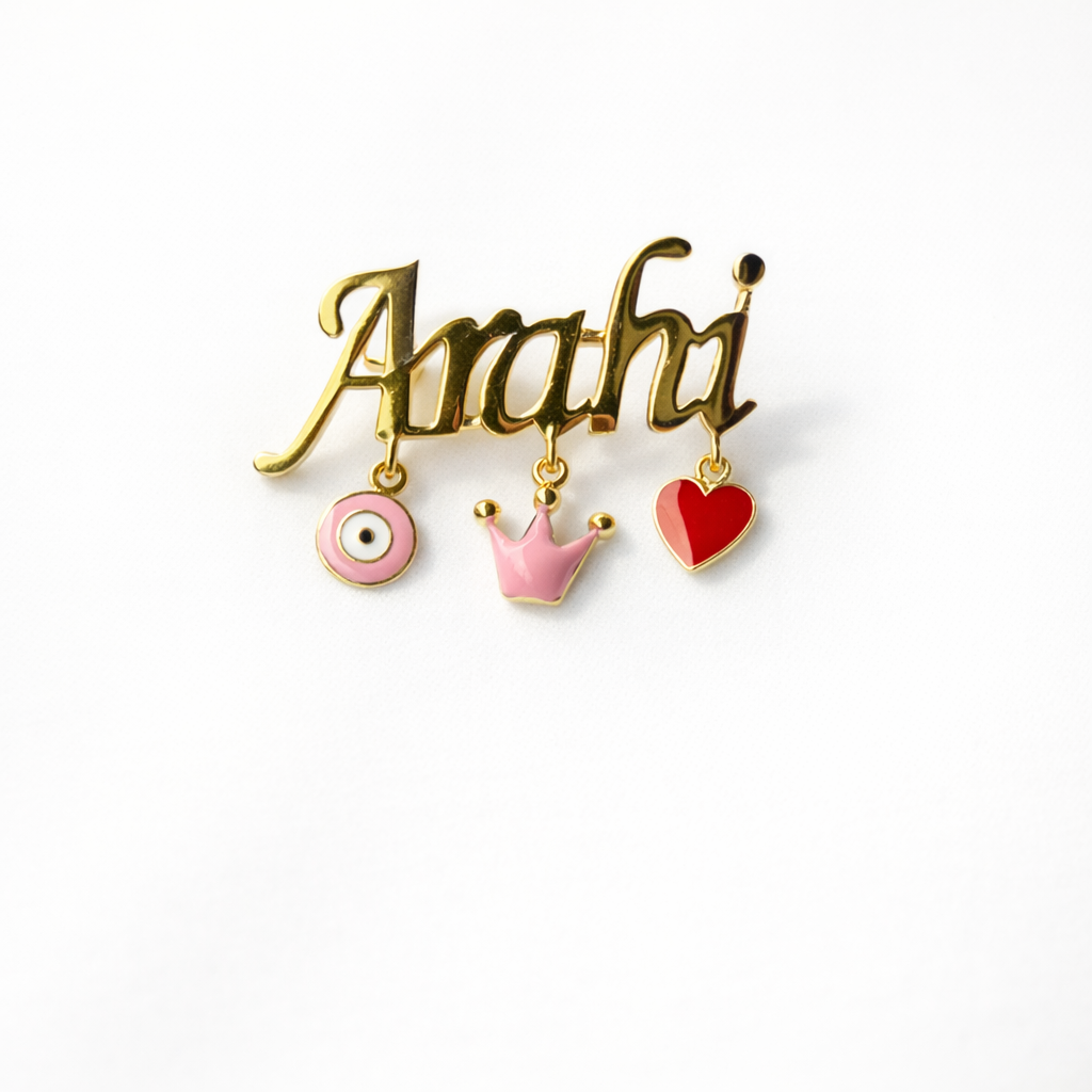Name Princess Brooch and Lapel Pin for kids — by Rajasi Jindal