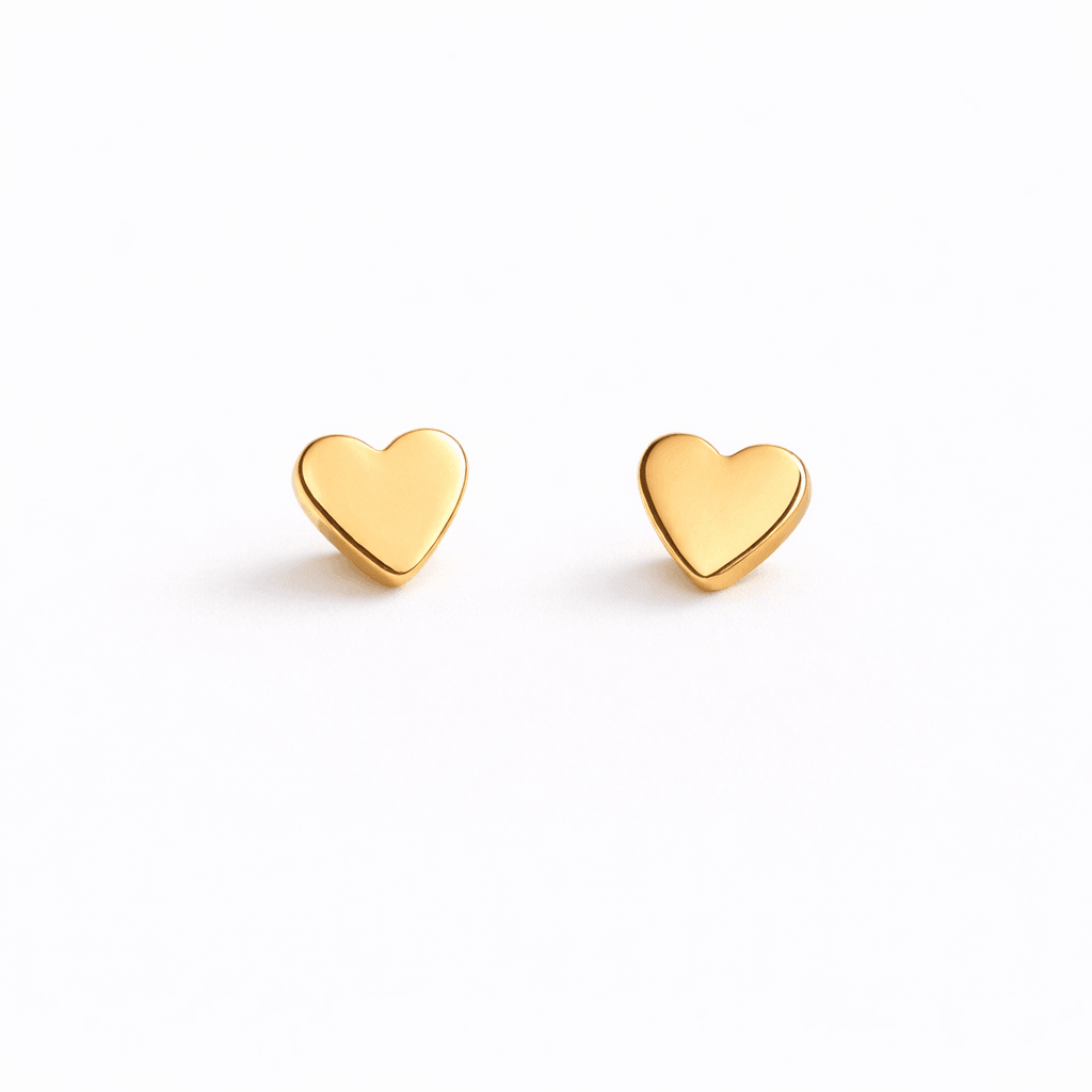 Heart Gold Earrings for babies and kids — BIS Hallmarked gold, by Rajasi Jindal