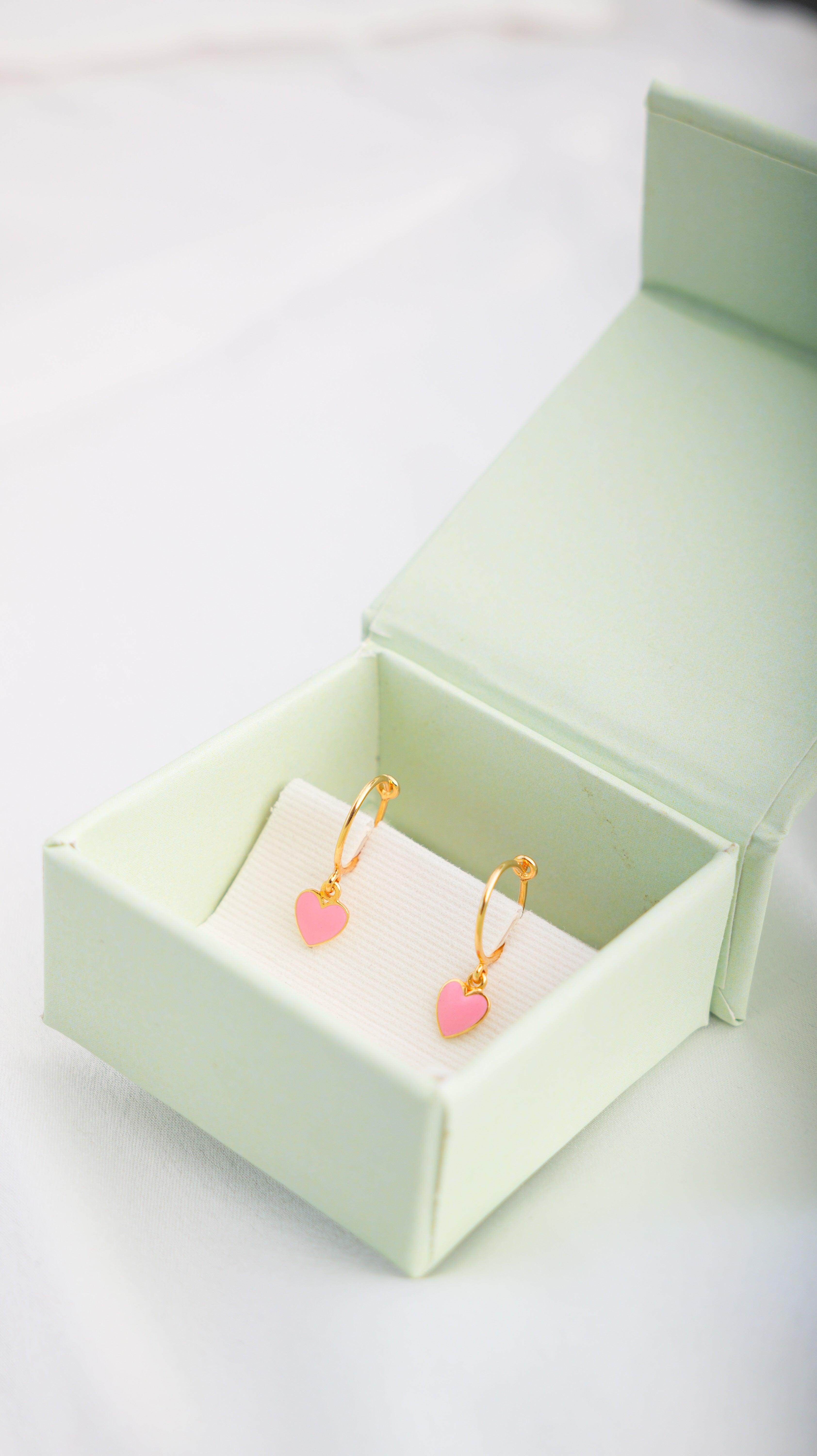 Heart Bali Earrings for babies and kids — BIS Hallmarked, by Rajasi Jindal