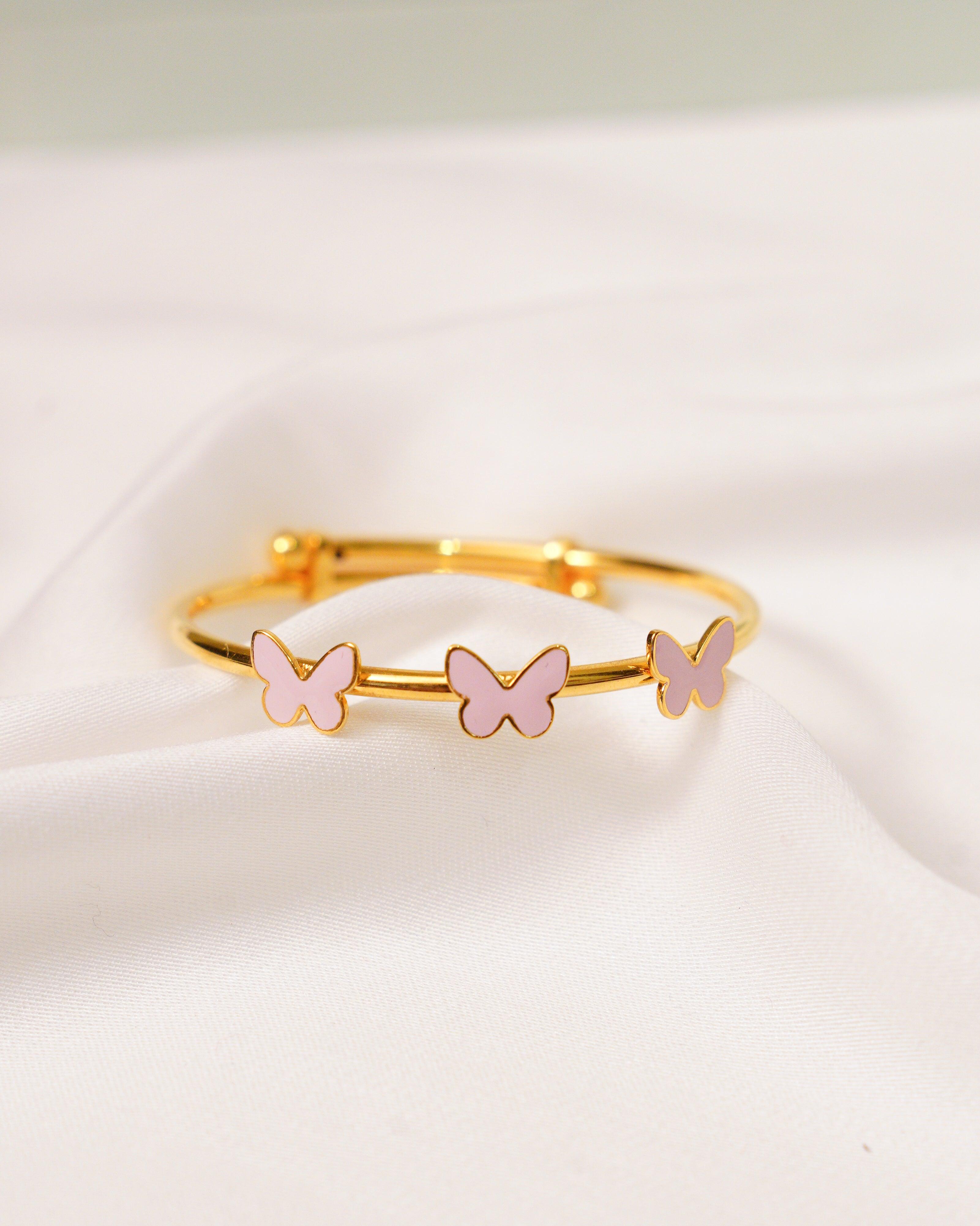 Butterfly Silver Adjustable Bangle