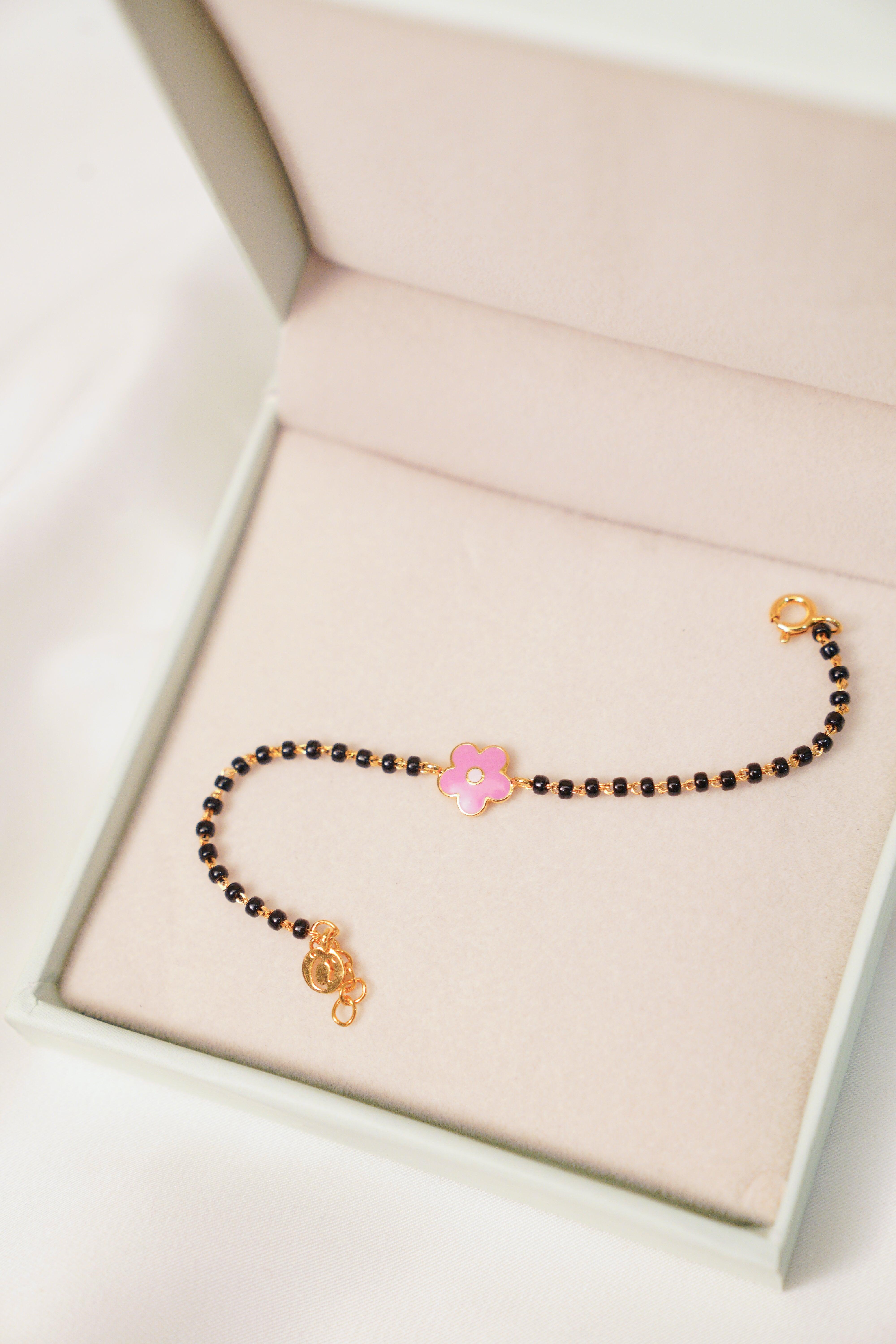 Flower Nazariya for babies — BIS Hallmarked evil eye nazariya, by Rajasi Jindal