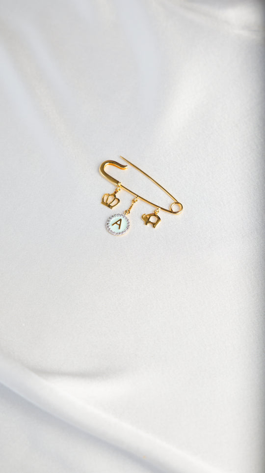 Elephant - Crown Lapel Pin