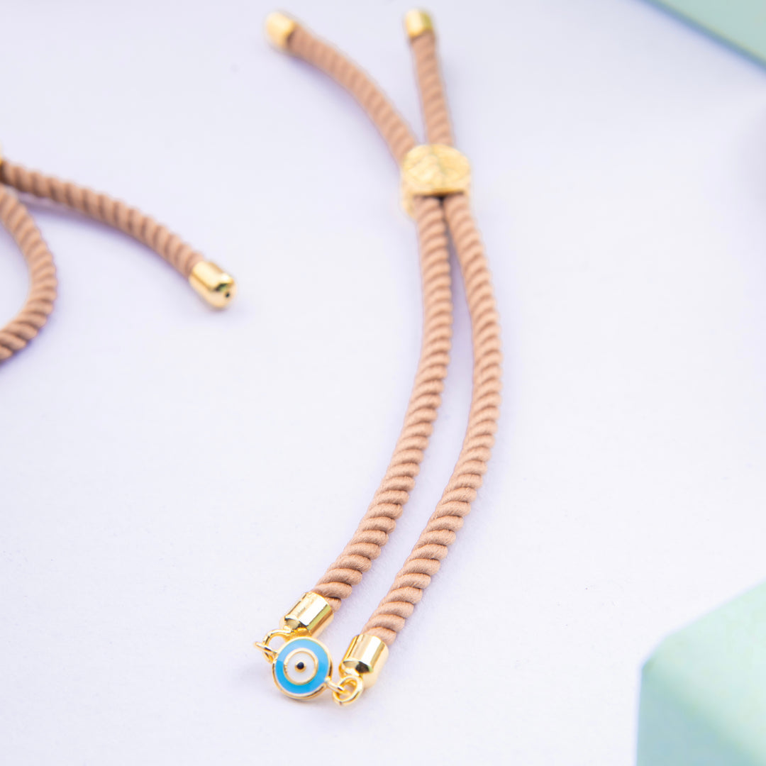 Evil Eye Silver Rakhi Bracelet