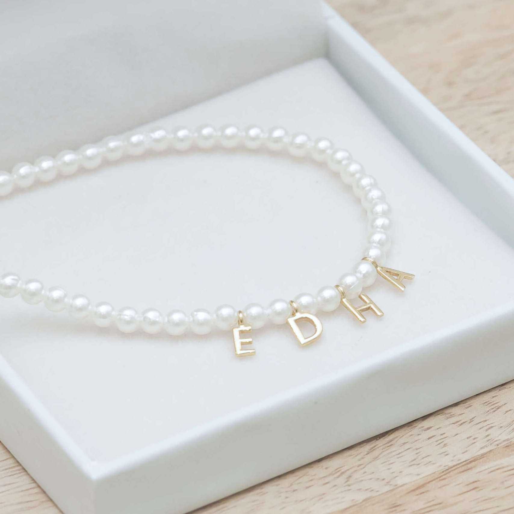 Custom Name Pearl Necklace for kids — BIS Hallmarked, by Rajasi Jindal