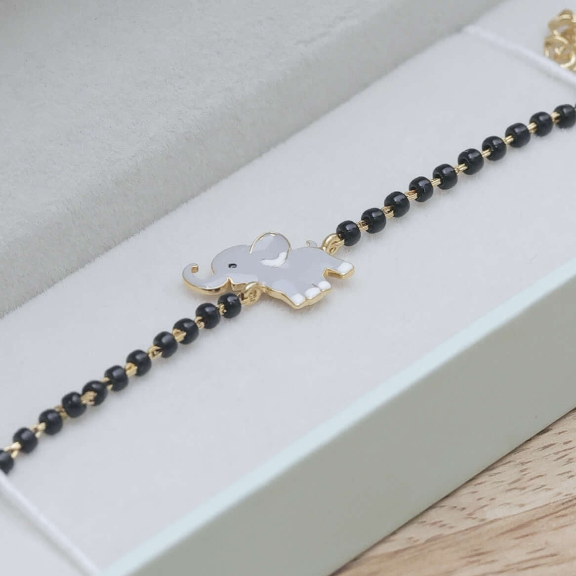 Baby Elephant Nazariya for babies — BIS Hallmarked evil eye nazariya, by Rajasi Jindal