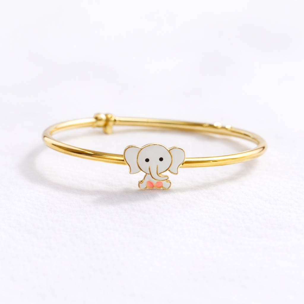 Elephant Adjustable Bangle for babies and kids — BIS Hallmarked, by Rajasi Jindal