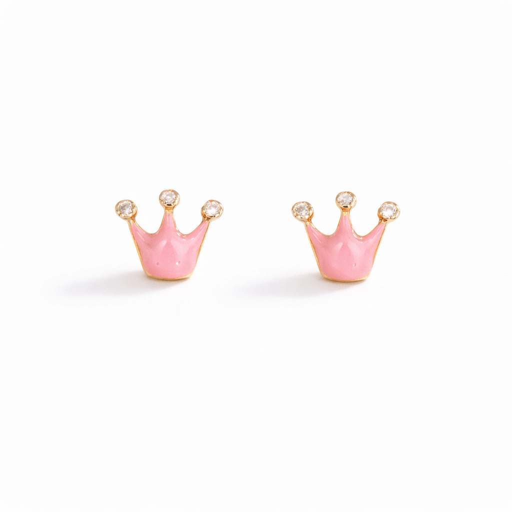 Crown Diamond Earrings for kids — BIS Hallmarked, by Rajasi Jindal