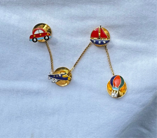 Studded Transport Collection Cufflinks / Kurta Buttons