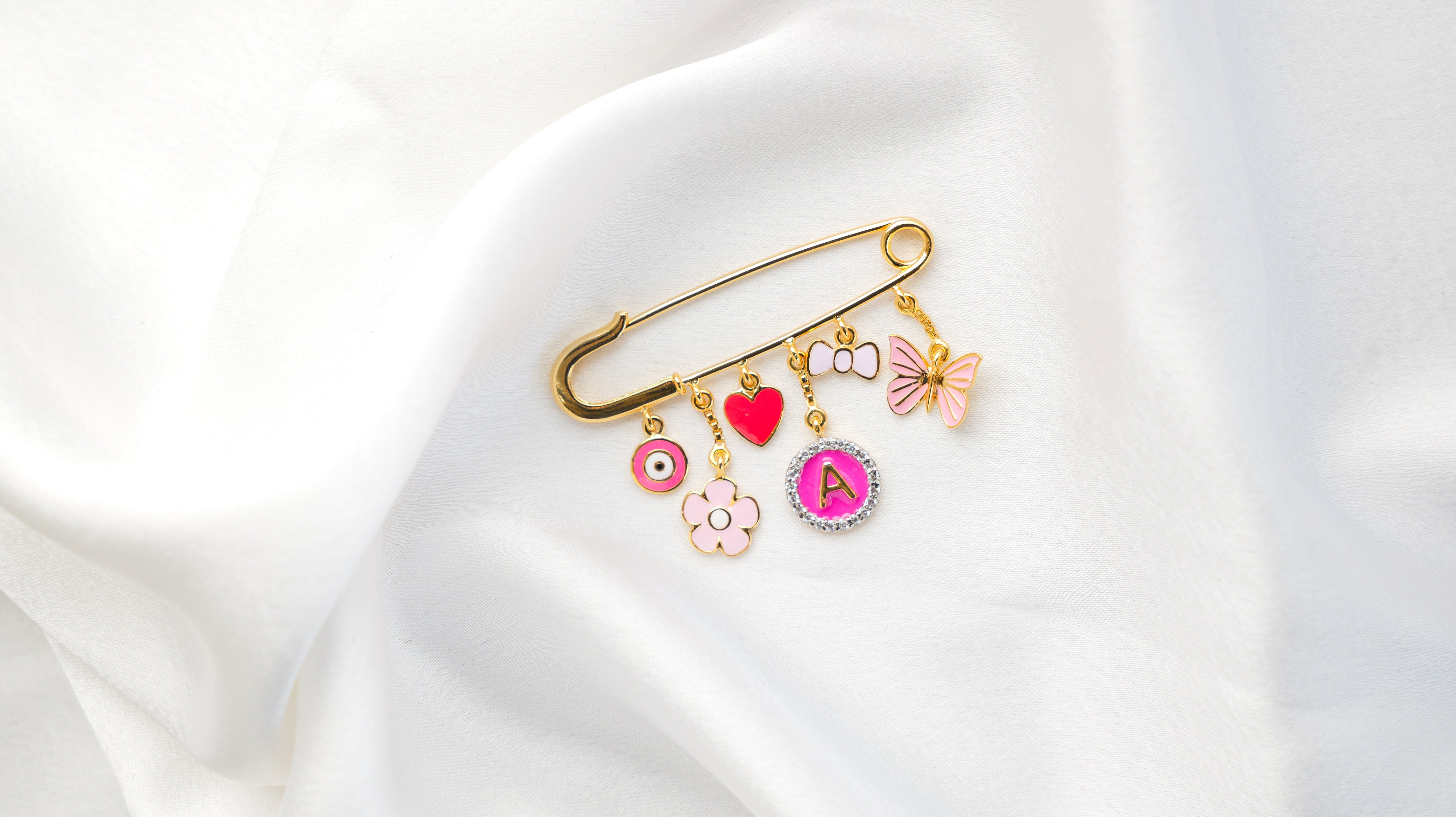 All Pink Lapel Pin for kids — by Rajasi Jindal