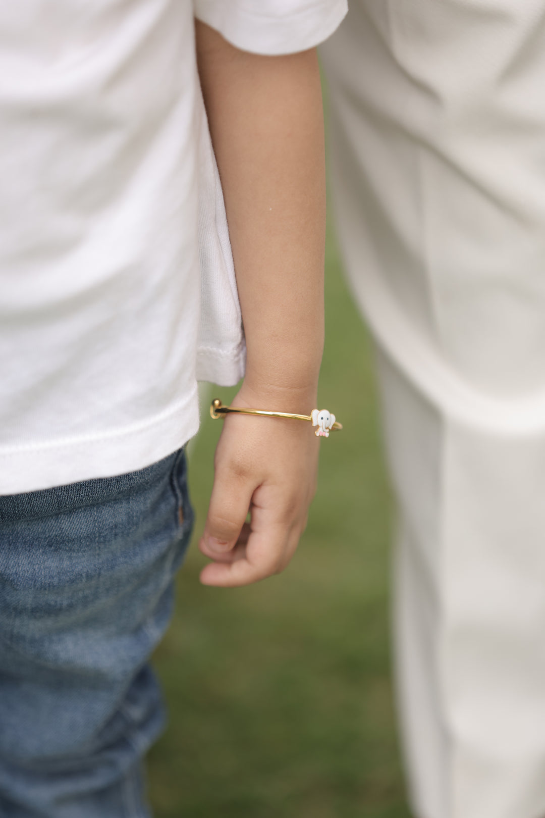 Elephant silver Adjustable Bangle