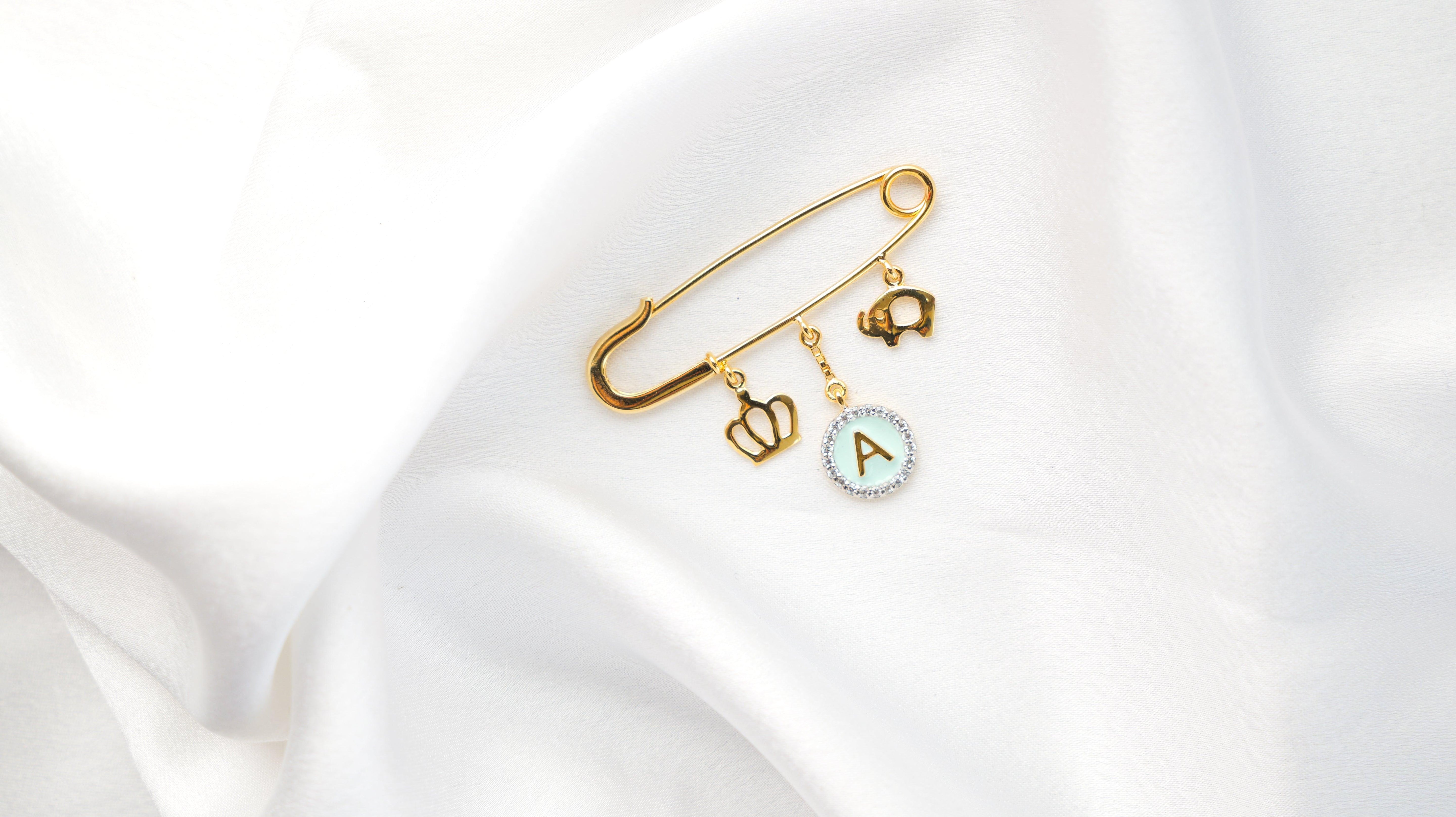 Elephant - Crown Lapel Pin