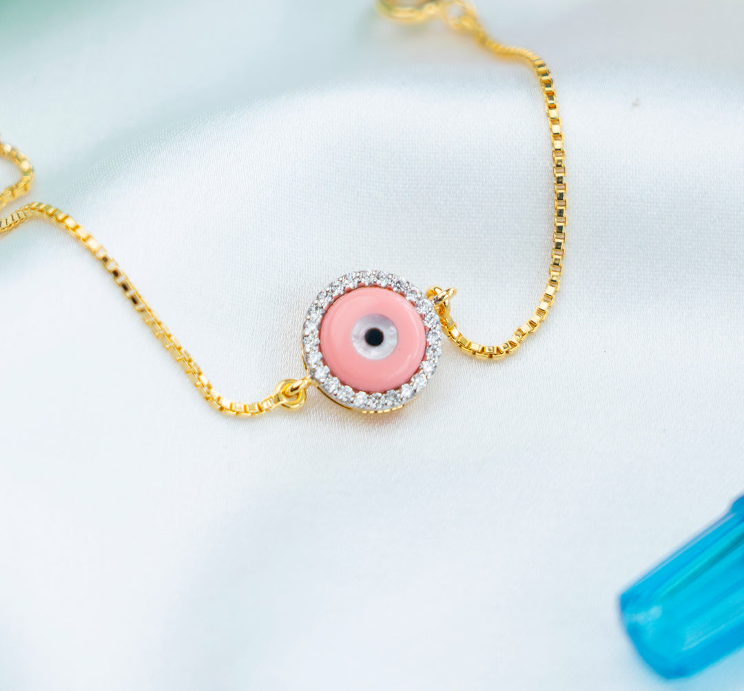Pink Evil Eye Bracelet