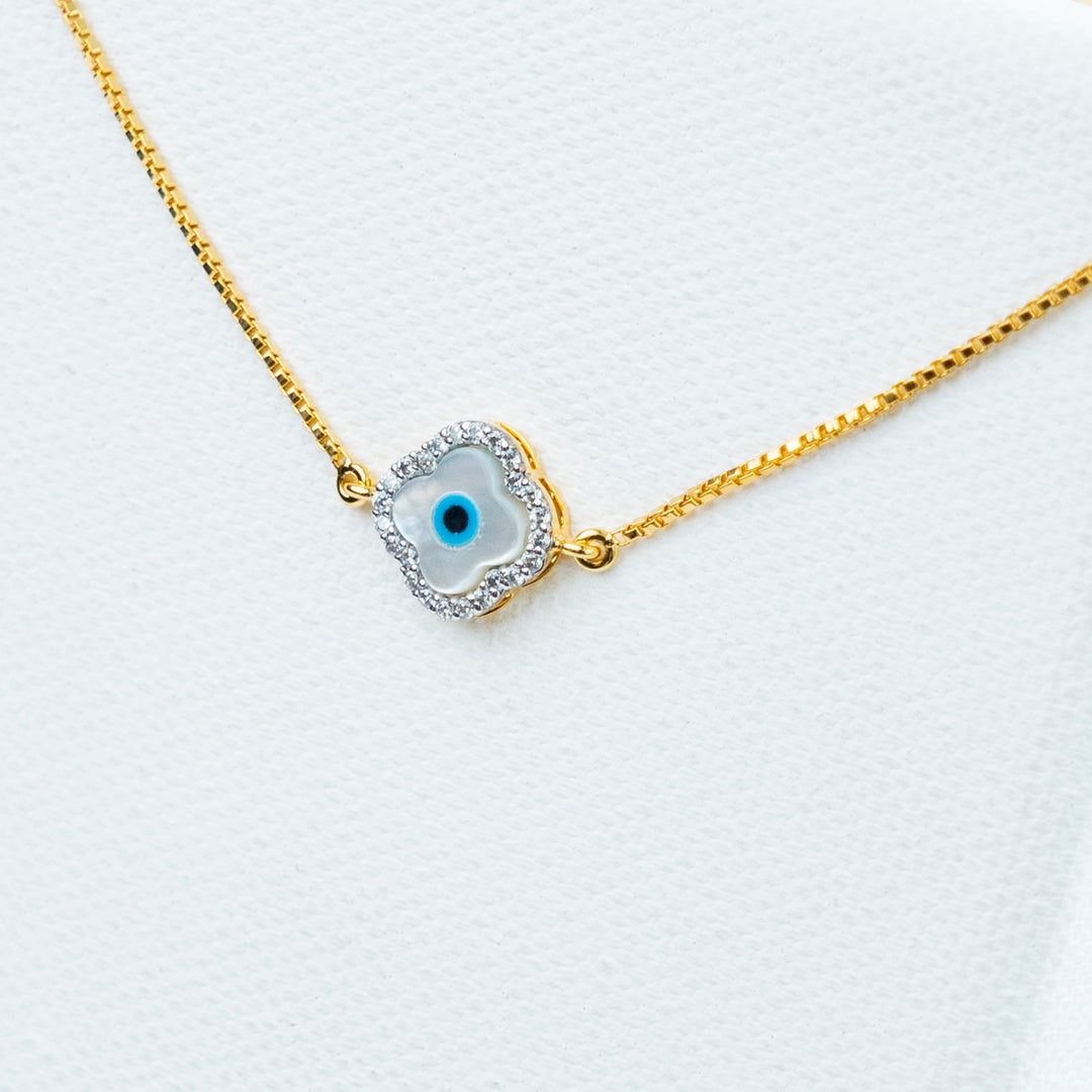 Flower Evil Eye Bracelet