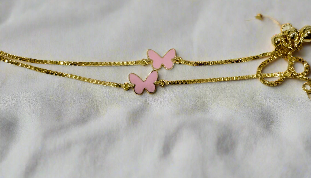 Butterfly Silver Payal PAIR