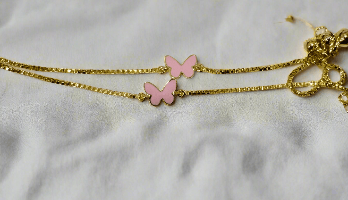 Butterfly Silver Payal pair for babies — BIS Hallmarked 925 silver anklets, by Rajasi Jindal