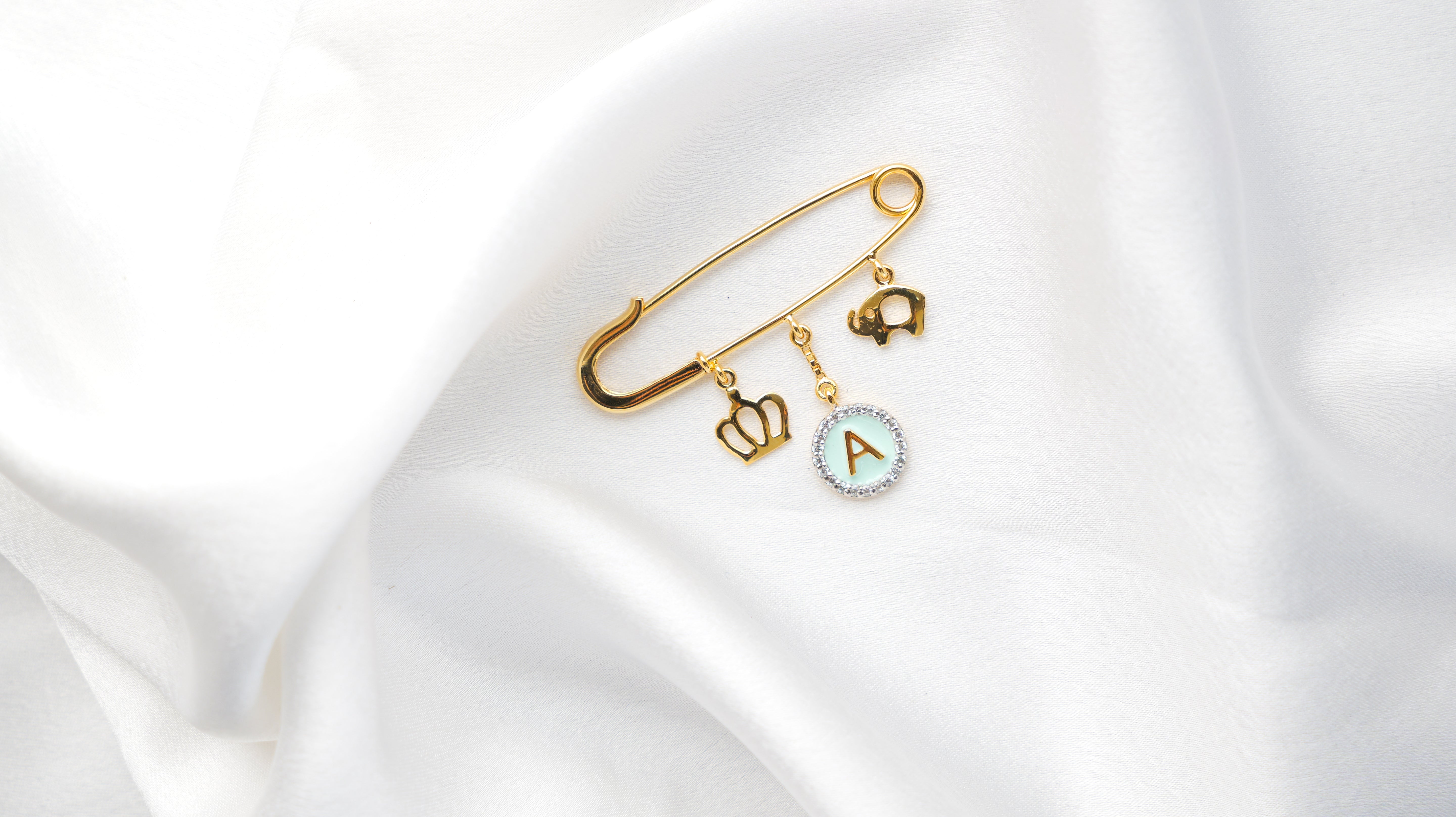 Elephant and Crown Lapel Pin for kids — by Rajasi Jindal