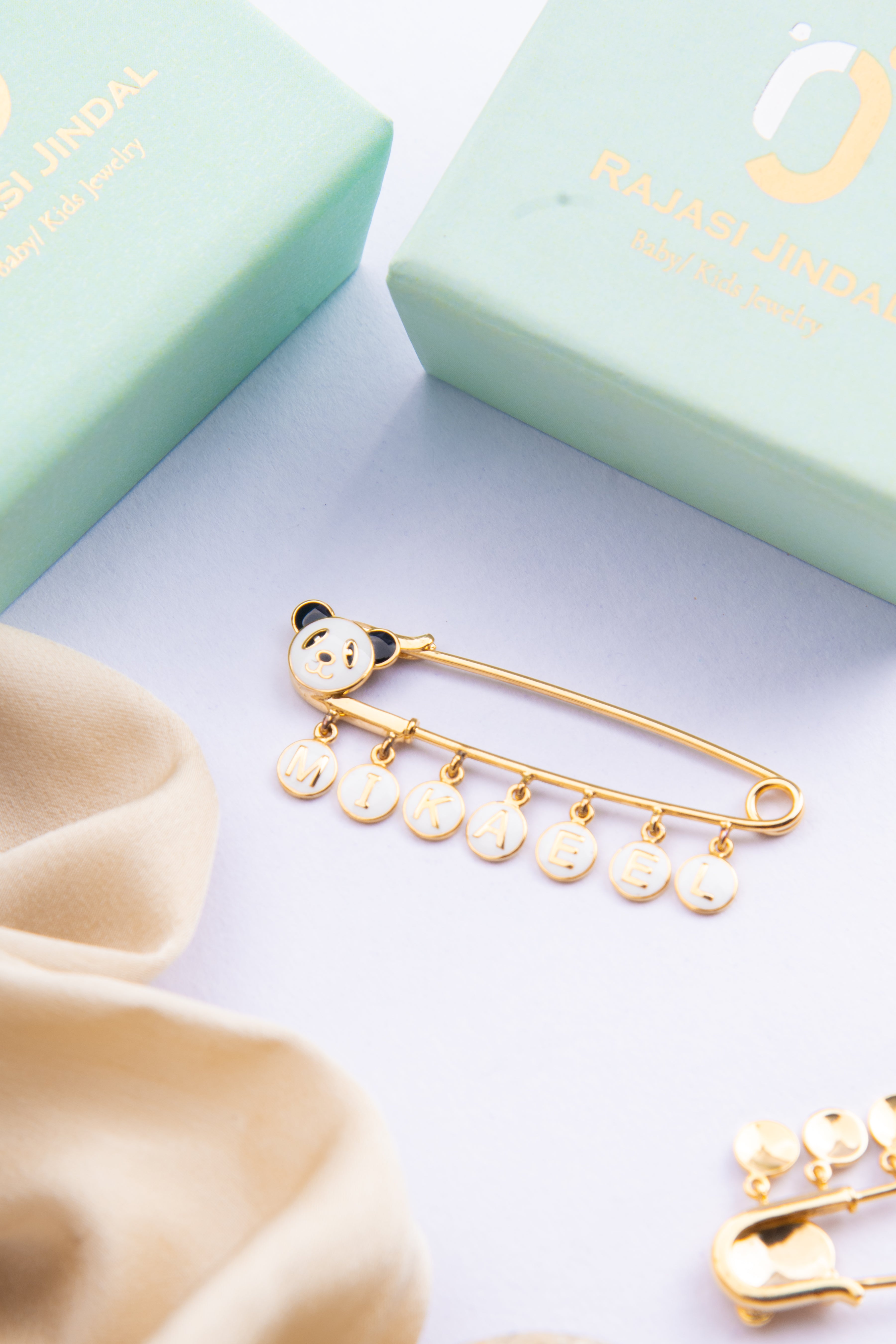 Panda Custom Name Lapel Pin for kids — by Rajasi Jindal