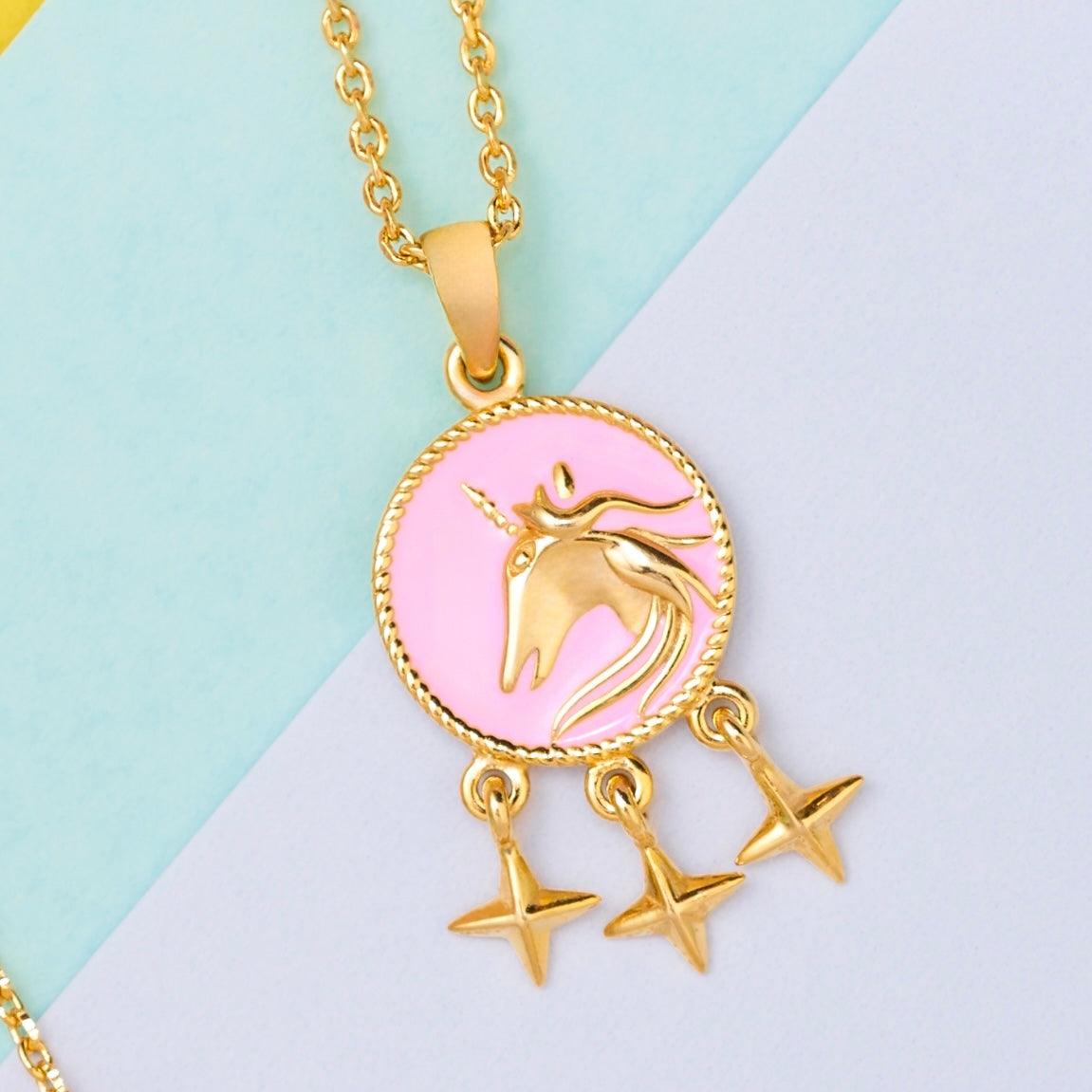 Pink Unicorn Silver Pendant for kids — BIS Hallmarked 925 silver, by Rajasi Jindal