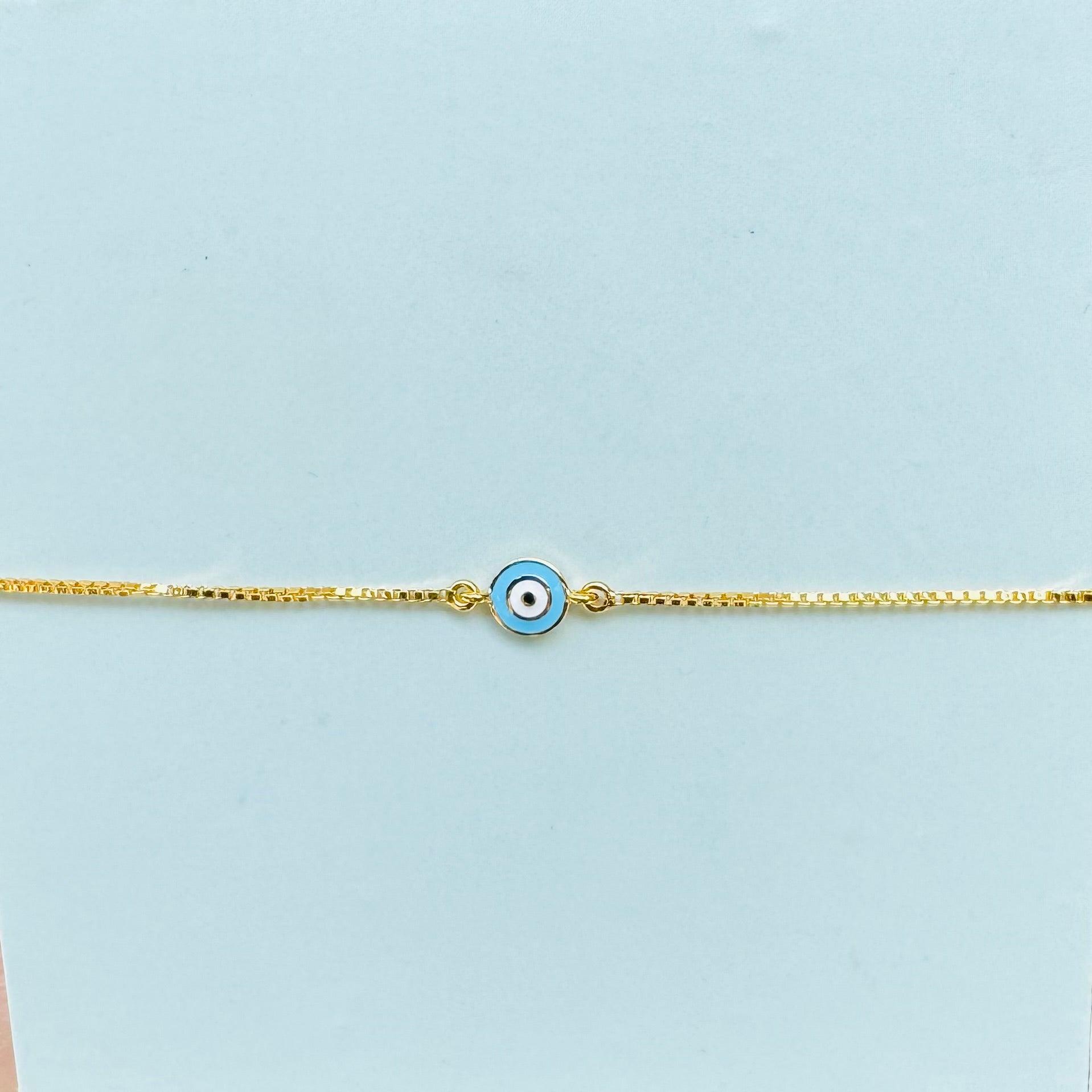 Sky Blue Evil Eye Bracelet