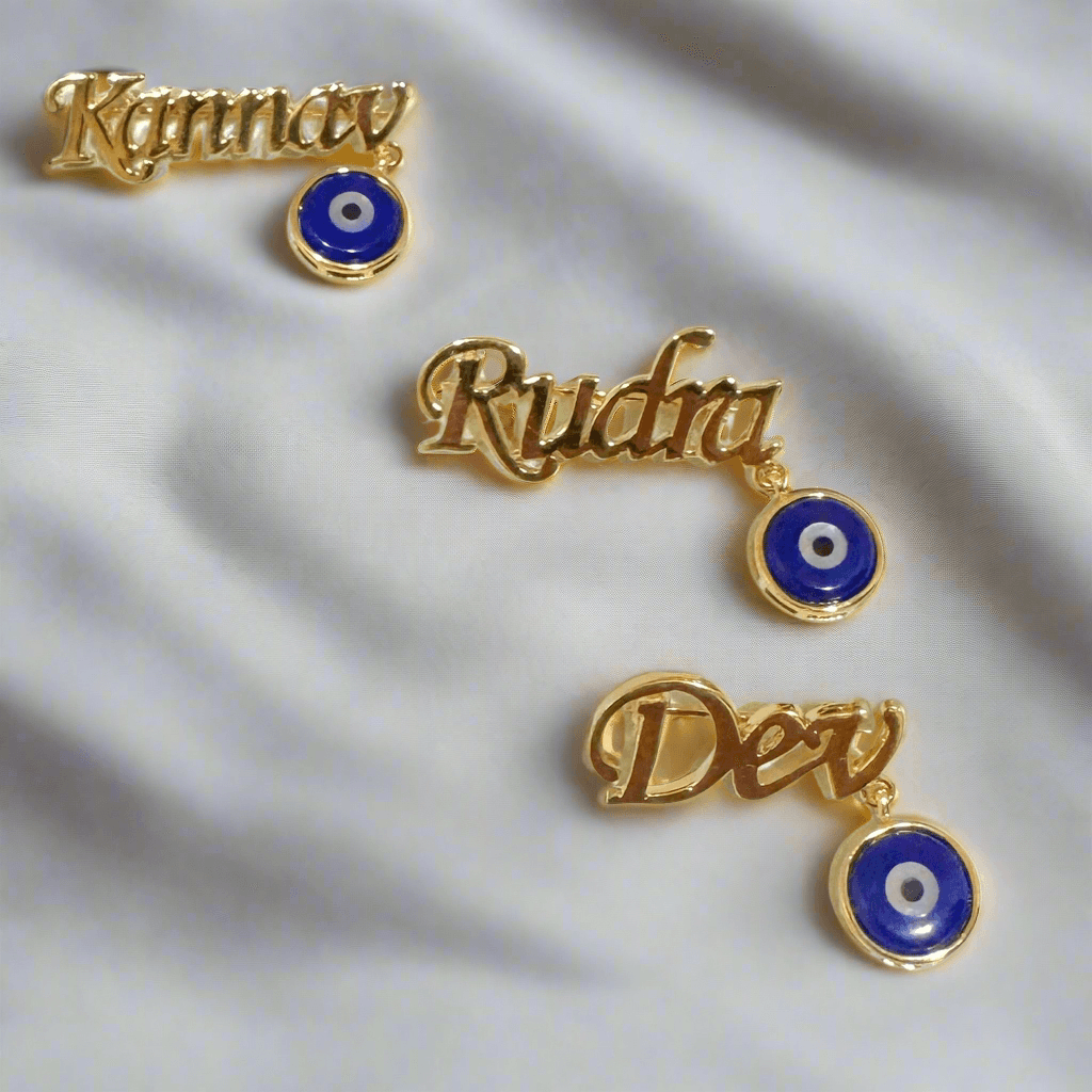 Name Evil eye Brooch / Lapel Pin
