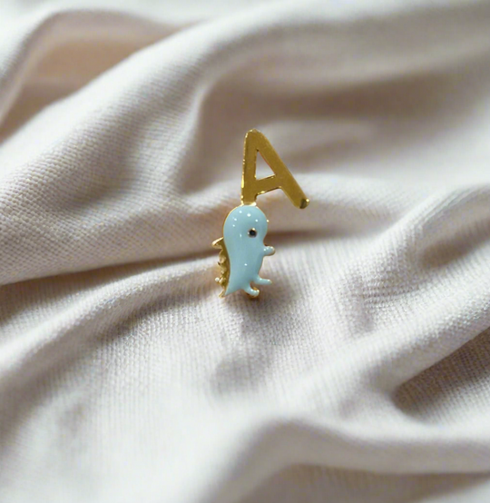 Initial dinasaur Brooch / Lapel Pin