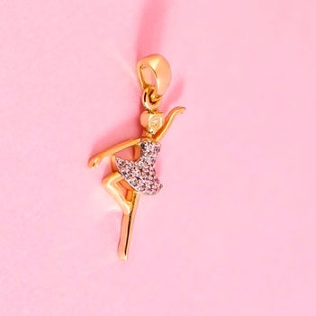 Ballerina Gold Plated Charm