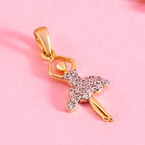 Ballerina Gold Plated Charm