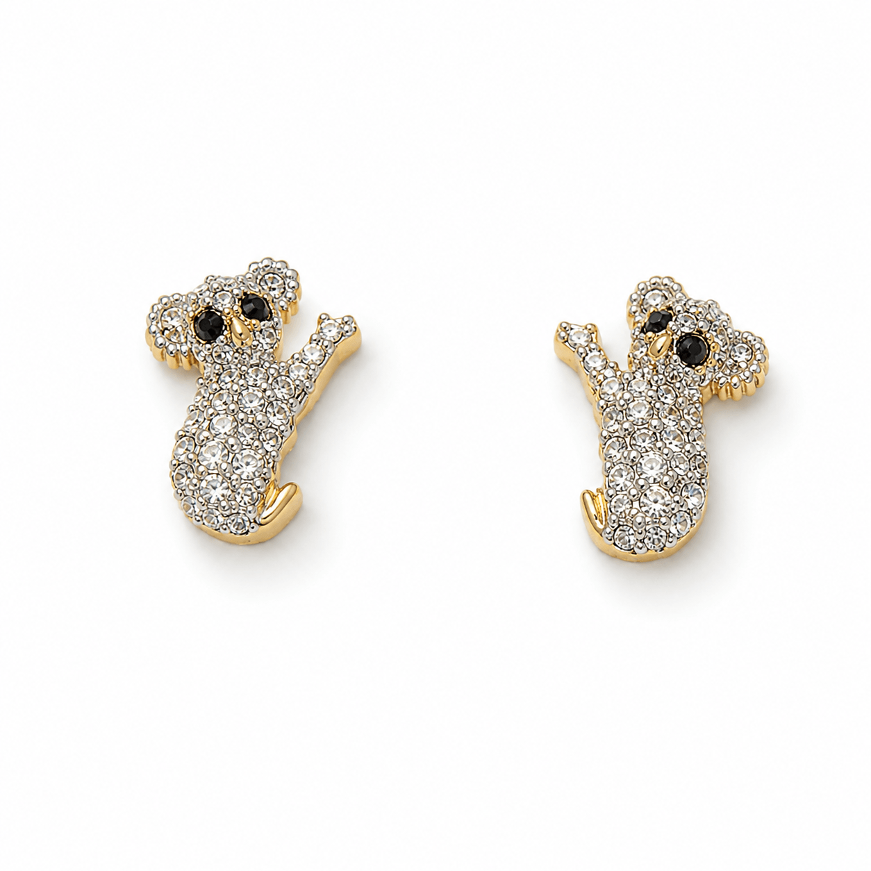 Koala Gold Embellished Earrings