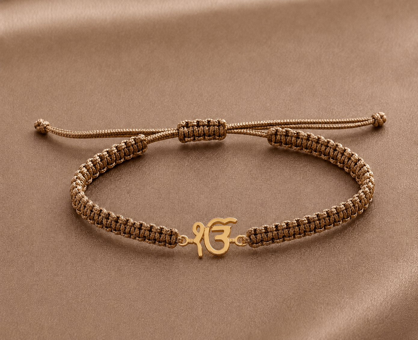 Ik Onkar Gold Tie-Up rakhi for kids in BIS Hallmarked gold by Rajasi Jindal