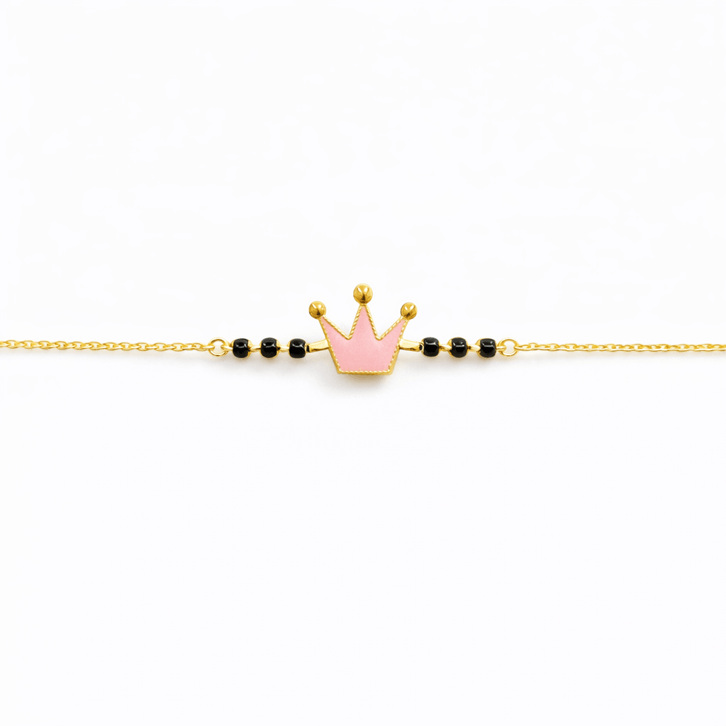 Crown Bracelet Nazariya for babies — BIS Hallmarked evil eye nazariya, by Rajasi Jindal