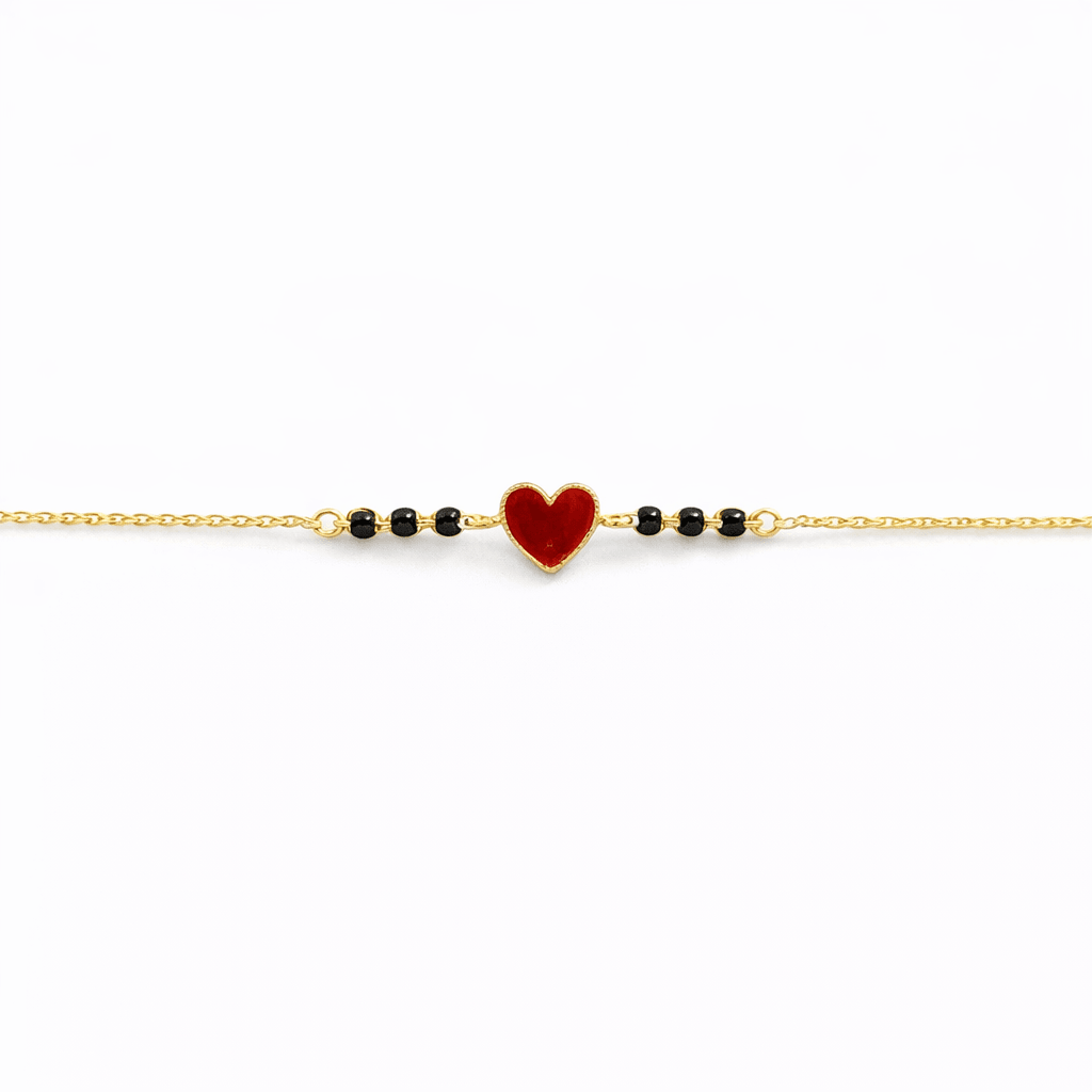 Heart Bracelet Nazariya for babies — BIS Hallmarked evil eye nazariya, by Rajasi Jindal