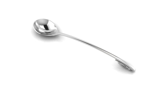 Silver Dinner Set for Baby and Child - Curved Feeding Set