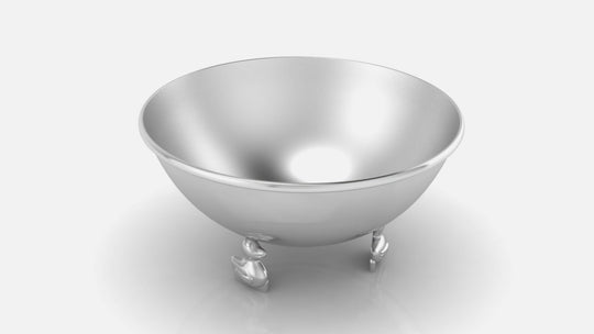 Sterling Silver Bowl for Baby and Child - Duck supports