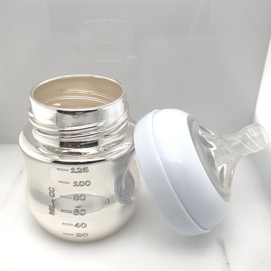 Silver Baby Feeding Bottle 999