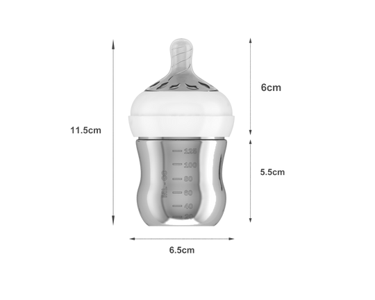 Silver Baby Feeding Bottle 999