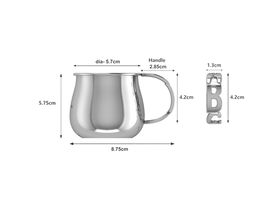 Silver Baby Cup with an ABC handle
