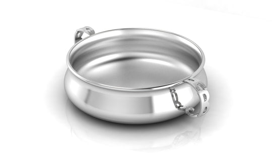Silver Bowl for Baby and Child - ABC Feeding Porringer
